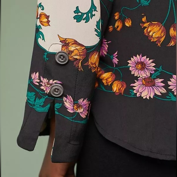 Maeve Florence Floral Silk Blouse - Picture 3 of 9